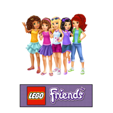 LegoF2Z Lego Friends fetele cu logo imagine comestibila din zahar 29x20cm